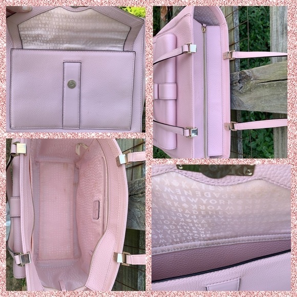 Kate Spade Blush Pink Large Bow Ribbon Tote Purse - Picture 5 of 7